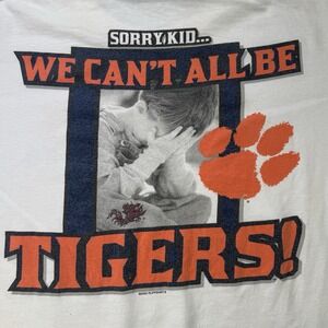 Vintage 2002 Clemson Tigers VS SC Rivalry T-Shirt RuppShirts - Lg - NCAA College